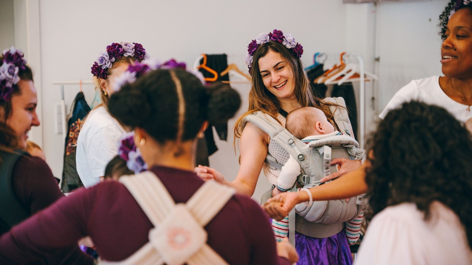 Mothers dancing at Mommylicious